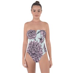 Flowers Tie Back One Piece Swimsuit by Sobalvarro