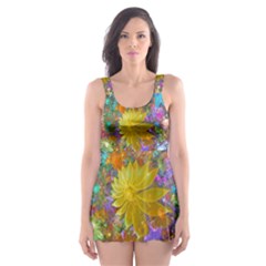 Apo Flower Power Skater Dress Swimsuit by WolfepawFractals