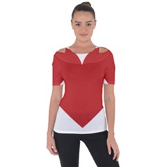 Heart Shoulder Cut Out Short Sleeve Top by Lovemore