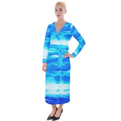 Sky 1 1 Velvet Maxi Wrap Dress by bestdesignintheworld