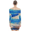 Skydiving 1 1 Long Sleeve Off Shoulder Dress View2