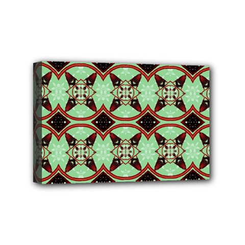 Christmas Pattern Mini Canvas 6  X 4  (stretched)