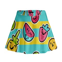 Summer Fruits Patterns Mini Flare Skirt by Vaneshart