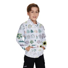 Cute Flowers Plants Big Collection Kids  Windbreaker by Vaneshart