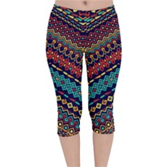 Ethnic  Velvet Capri Leggings  by Sobalvarro