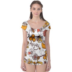 Honey Seamless Pattern Boyleg Leotard  by Vaneshart