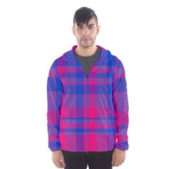 Bisexual Plaid Men s Hooded Windbreaker by NanaLeonti