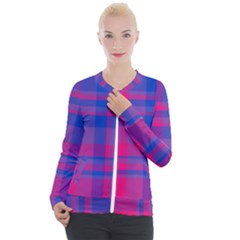 Bisexual Plaid Casual Zip Up Jacket by NanaLeonti