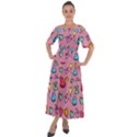 Candy Pattern Shoulder Straps Boho Maxi Dress  View1