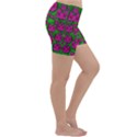 Sweet Flower Cats  In Nature Style Lightweight Velour Yoga Shorts View3