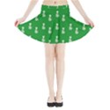 Skeleton Green Background Mini Flare Skirt View3