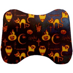 Funny Halloween Design Head Support Cushion by FantasyWorld7