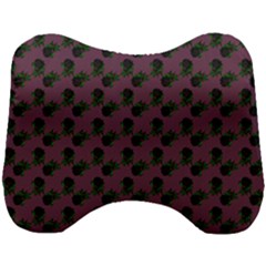 Black Rose Mauve Head Support Cushion by snowwhitegirl