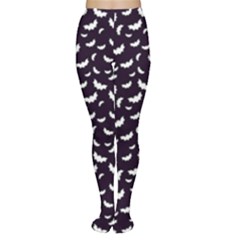 Cute Bat Silhouettes Pattern Tights Purple by trulycreative