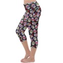 Mexican Sugar Skull Lightweight Velour Capri Yoga Leggings View2