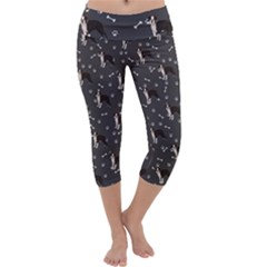 Cute Boston Terrier Dog Capri Yoga Leggings by trulycreative