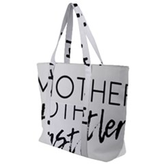 Mother Hustler Zip Up Canvas Bag by Amoreluxe