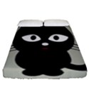 Cat Pet Cute Black Animal Fitted Sheet (Queen Size) View1