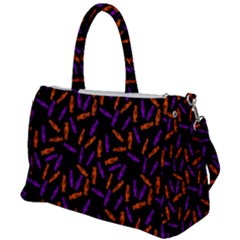 Halloween Candy On Black Duffel Travel Bag by bloomingvinedesign