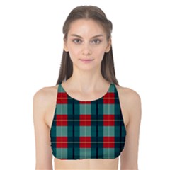 Pattern Texture Plaid Tank Bikini Top by Mariart