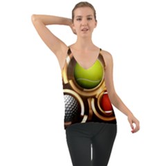 Sport Ball Tennis Golf Football Chiffon Cami by HermanTelo