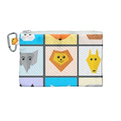 Animals Cute Flat Cute Animals Canvas Cosmetic Bag (medium) by HermanTelo