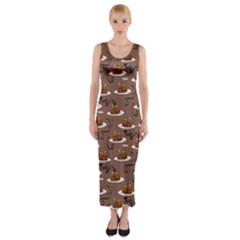 Turkey Dinner Fitted Maxi Dress by bloomingvinedesign