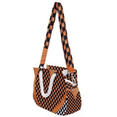 Heart Chess Board Checkerboard Rope Handles Shoulder Strap Bag by HermanTelo
