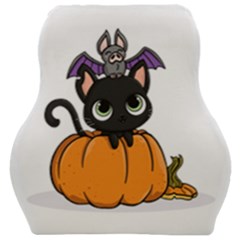 Halloween Cute Cat Car Seat Velour Cushion  by HermanTelo