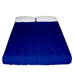 Background Polka Blue Fitted Sheet (california King Size)