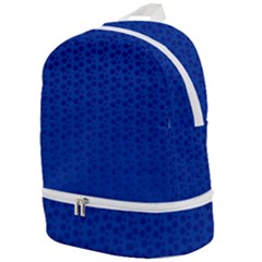 Background Polka Blue Zip Bottom Backpack by HermanTelo