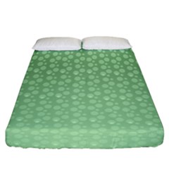 Background Polka Green Fitted Sheet (california King Size)