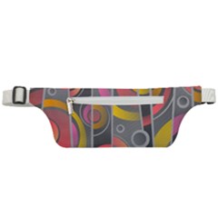 Abstract Colorful Background Grey Active Waist Bag