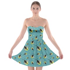 Cute Fireflies Strapless Bra Top Dress by trulycreative