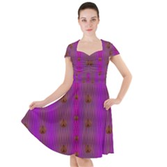 Peace Is Cool Again And Decorative Cap Sleeve Midi Dress by pepitasart