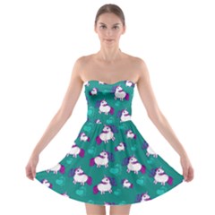 Kawaii Anime Unicorn Strapless Bra Top Dress by trulycreative