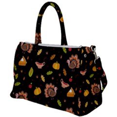 Thanksgiving Turkey Pattern Duffel Travel Bag by Valentinaart