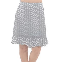 Background Polka Grey Fishtail Chiffon Skirt by HermanTelo