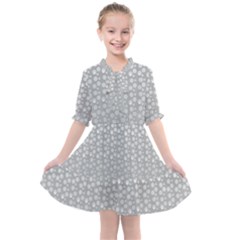 Background Polka Grey Kids  All Frills Chiffon Dress by HermanTelo