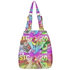 Music Abstract Sound Colorful Center Zip Backpack by Mariart