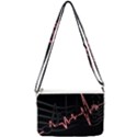 Music Wallpaper Heartbeat Melody Double Gusset Crossbody Bag View2