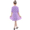 Pattern Texture Geometric Purple Kids  All Frills Chiffon Dress View2