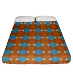 Pattern Brown Triangle Fitted Sheet (california King Size)