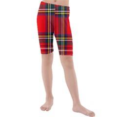 Stewart Royal Modern Heavy Weight Tartan Kids  Mid Length Swim Shorts