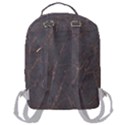 Marble Old vintage pinkish gray with bronze veins intrusions texture floor background print luxuous real marble Flap Pocket Backpack (Large) View3