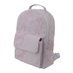 Pink Marble Texture Floor Background With Light Pink Veins Greek Marble Print Luxuous Real Marble  Flap Pocket Backpack (large) by genx