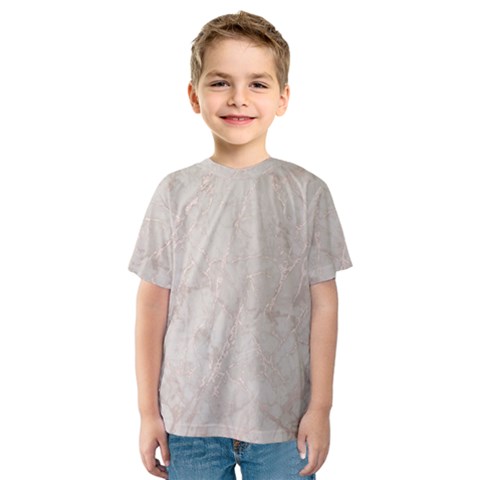 Pink Marble Beige Texture Floor Background With Shinny Pink Veins Greek Marble Print Luxuous Real Marble  Kids  Sport Mesh Tee by genx