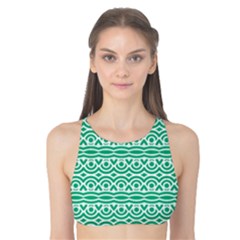 Pattern Green Tank Bikini Top by Mariart