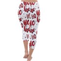 Christmas Watercolor hohoho red handdrawn holiday organic and naive pattern Capri Winter Leggings  View4