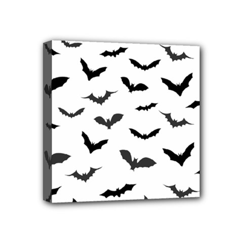 Bats Pattern Mini Canvas 4  X 4  (stretched) by Sobalvarro